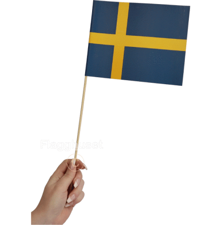 Sverige pappersflagga 6-pack