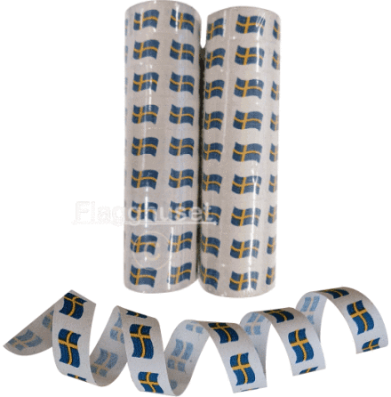 Serpentin Sverigeflagga 2-pack